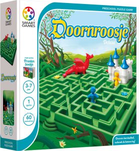 SmartGames Doornroosje Deluxe Sprookjesspel met 60 opdrachten Doolhof met draak, ridder, prinses en kasteel