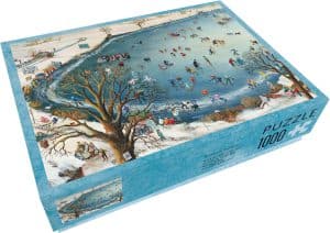 Bekking & Blitz - Puzzel - 1.000 stukjes - Kunst - Winter tafereel - Sneeuw - Schaatspret - IJsbaan - Charlotte Dematons